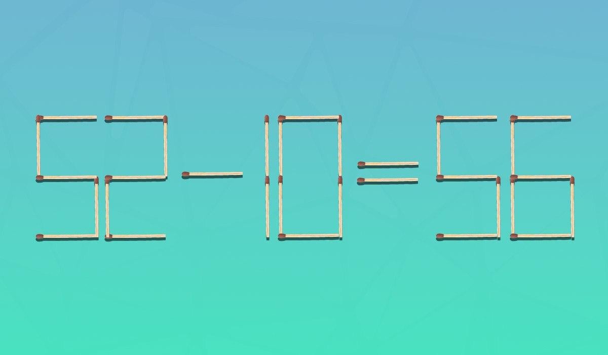 Et meget svært puslespil: du skal kun flytte 2 tændstikker for at gøre ligheden korrekt