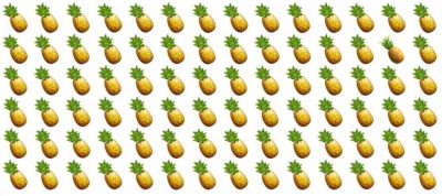 Et puslespil for dem med et godt syn: Du skal finde en ananas på 3 sekunder.
