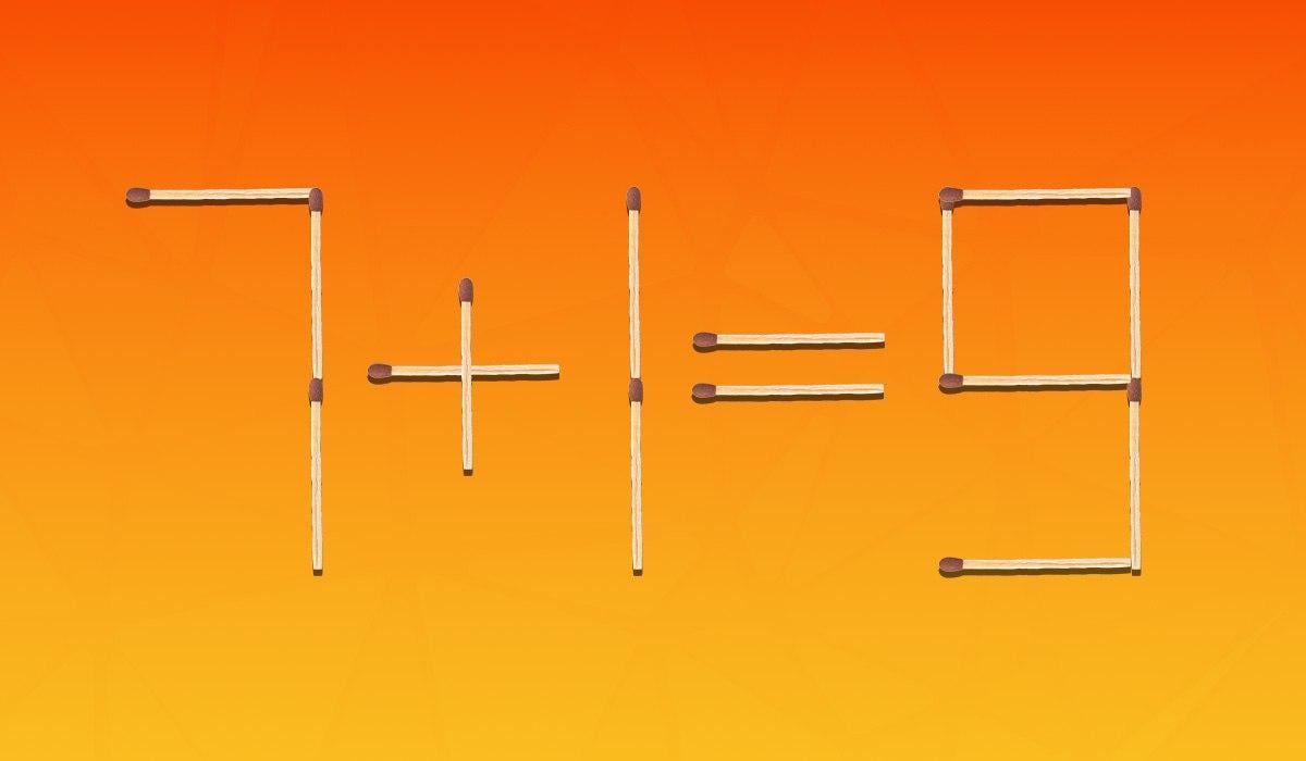 Hvilke 2 tændstikker skal flyttes: 97% af folk kan ikke svare på 8 sekunder