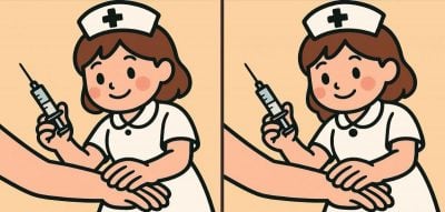 IQ-test: Find 3 forskelle på et billede af en sygeplejerske på 75 sekunder.